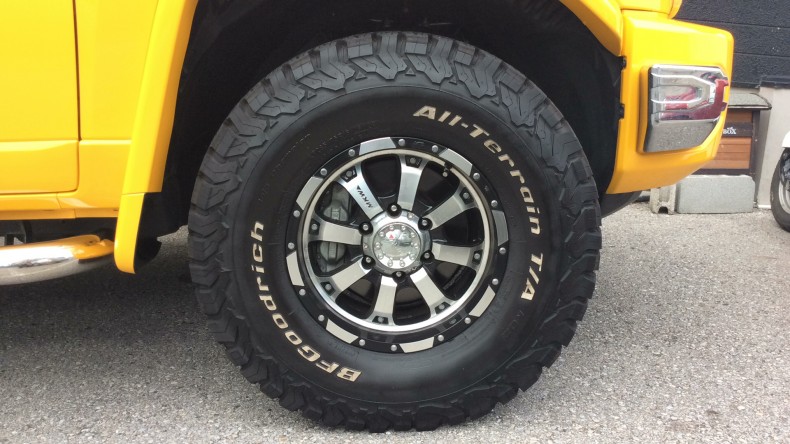 タイヤホイール前