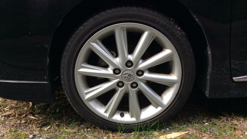 タイヤホイール前