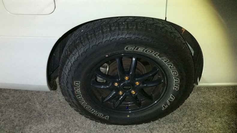 タイヤホイール前