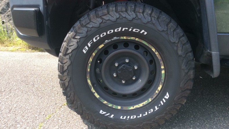 タイヤホイール前