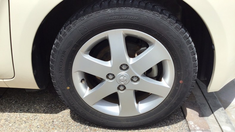 タイヤホイール前