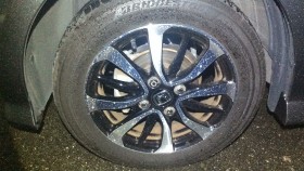 タイヤホイール前