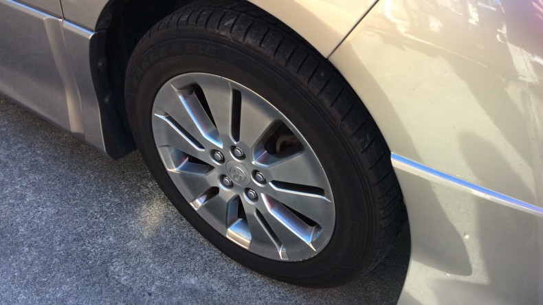 タイヤホイール前