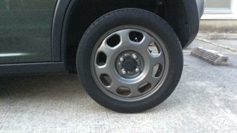 タイヤホイール前