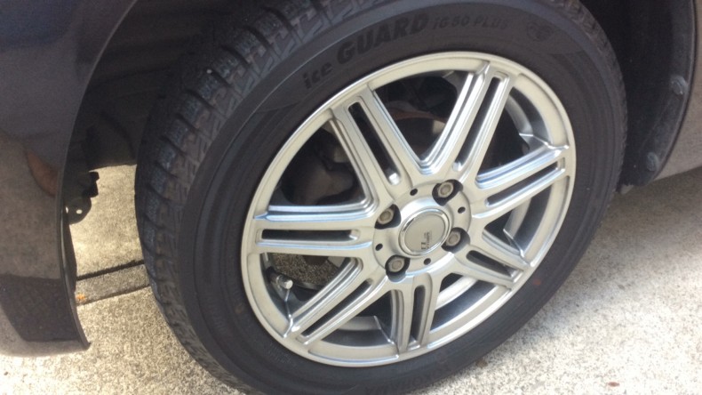 タイヤホイール前