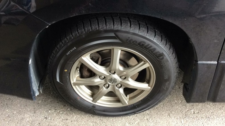 タイヤホイール前