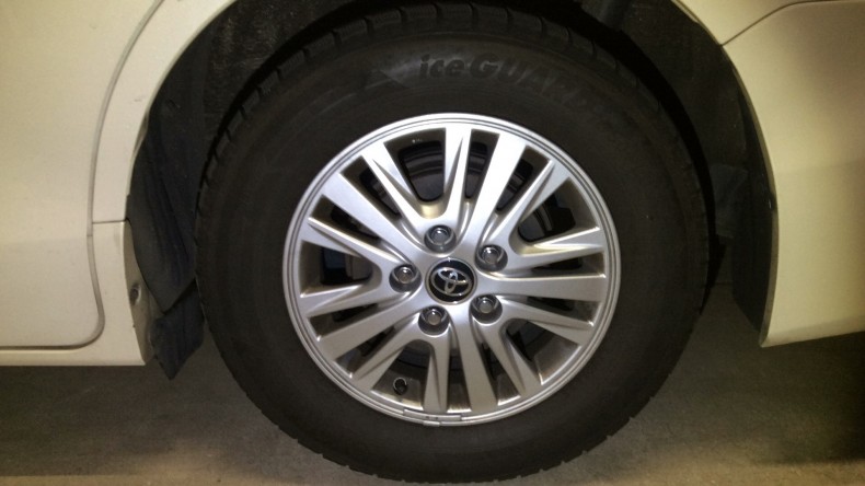 タイヤホイール前