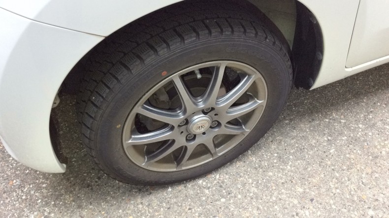 タイヤホイール前