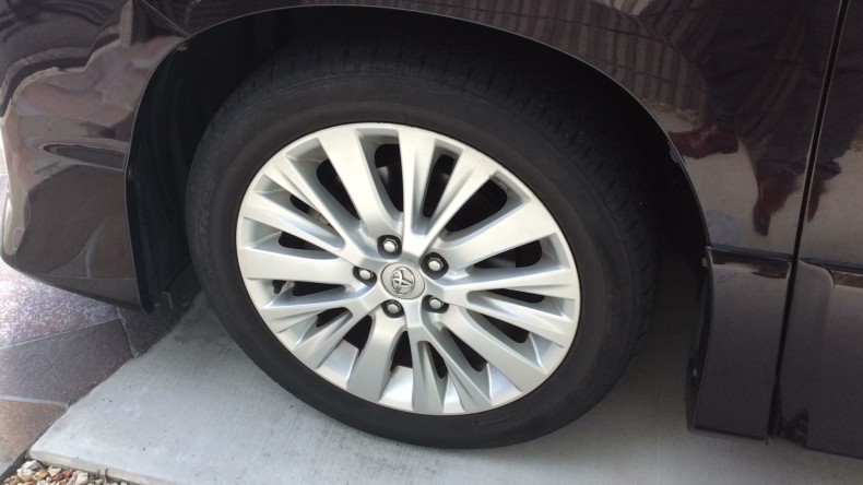 タイヤホイール前